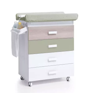 Mueble Bañera Cambiador Blanco-Madera-Oliva - Life