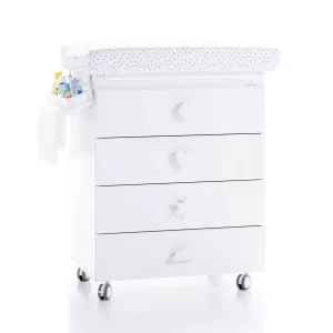 Mueble Bañera Bebé Cambiador Blanco - Bubble
