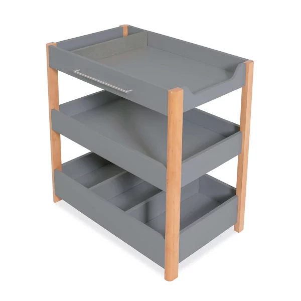 Mueble Cambiador 50X80 Estantes Madera-Gris - Dadá