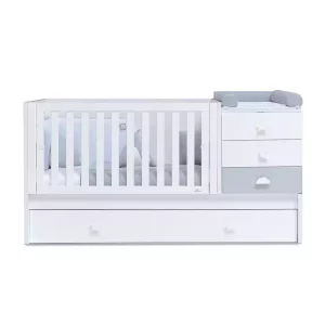 Cuna Convertible 70X140 Nido En Blanco-Gris - Sero Bubble