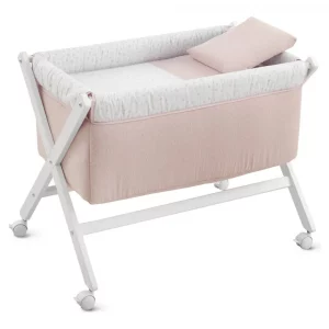 Minicuna Tijera Plumeti Rosa/Blanco