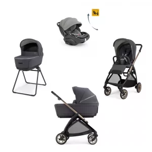 Inglesina Electa Quattro Darwin Recline Evo Garage Grey + Chasis Bronze Black