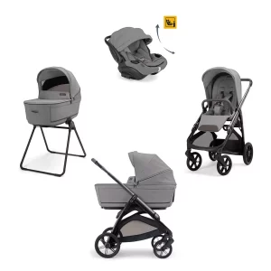 Inglesina Quattro Aptica Darwin Recline Evo Crystal Grey + Chasis Litio Black