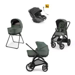 Inglesina Quattro Aptica Xt Darwin Recline Evo Taiga Green + Chasis Black