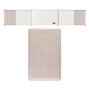 Pack Colcha y Protector 60x120 Checks Rosa