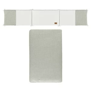 Pack Colcha y Protector 60x120 Checks Verde