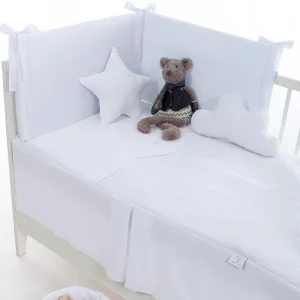 Colcha Nórdica Y Protector Uzturre Adriana Blanco Para Cuna 60X120