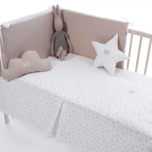 Colcha Y Protector Uzturre Flavia Beige Natural Para Cuna 60X120