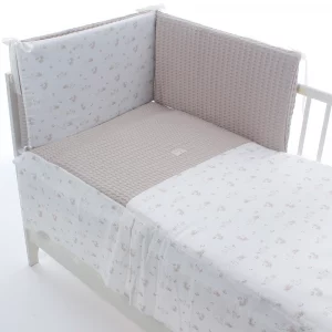 Colcha Y Protector Uzturre Telma Piedra Para Cuna 60X120